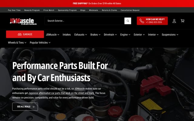 Screenshot of jdmuscleusa.com