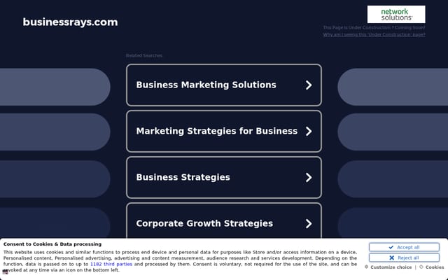 Screenshot of businessrays.com