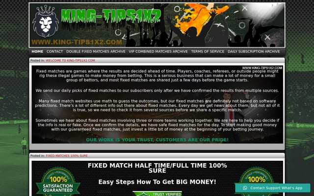 Screenshot of king-tips1x2.com