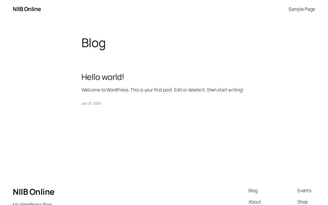 Screenshot of niib.online