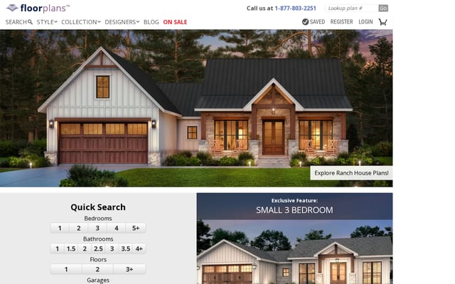 Screenshot of floorplans.com