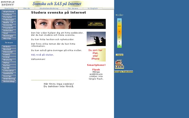 Screenshot of digitalasparet.se