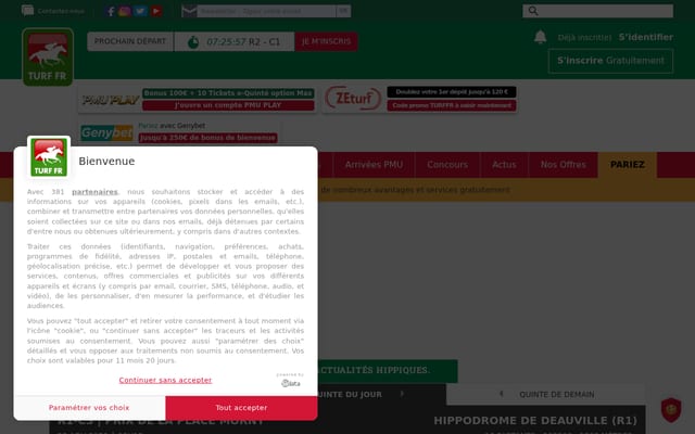Screenshot of turf-fr.com