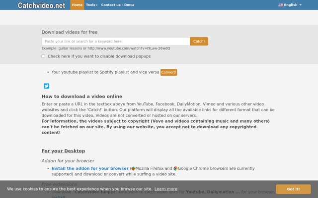 Screenshot of catchvideo.net