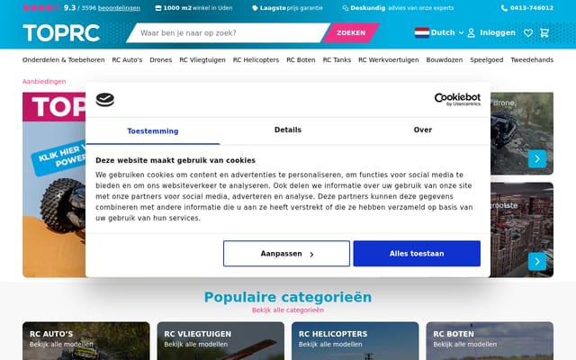 Screenshot of toprc.nl