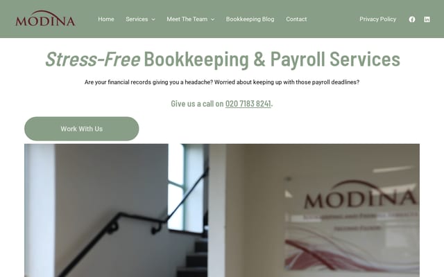 Screenshot of modina.co.uk