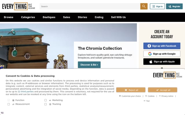 Screenshot of ebth.com