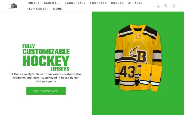 Screenshot of jerseyfactory.com