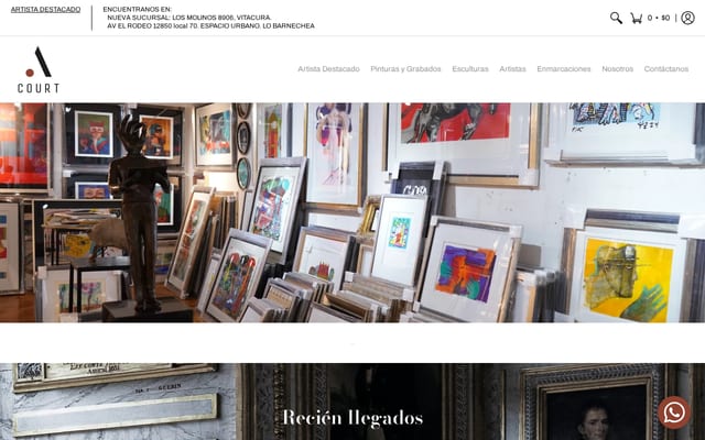 Screenshot of artecourt.cl
