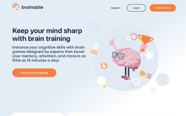 Screenshot of brainable.com