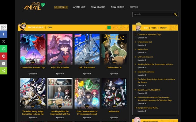 Screenshot of gogoanime.is