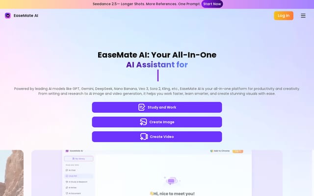 Screenshot of easemate.ai