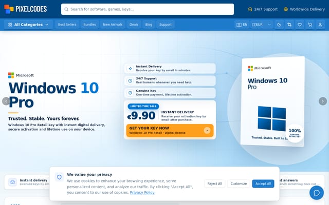 Screenshot of pixelcodes.com