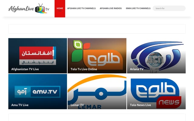 Screenshot of afghanlive.tv