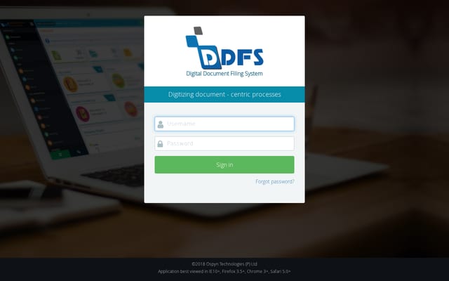 Screenshot of ddfs.in
