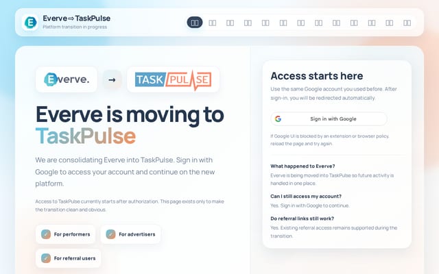 Screenshot of everve.net