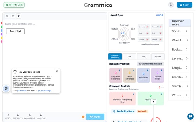 Screenshot of grammica.com