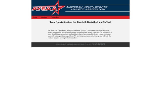 Screenshot of aysaa.com