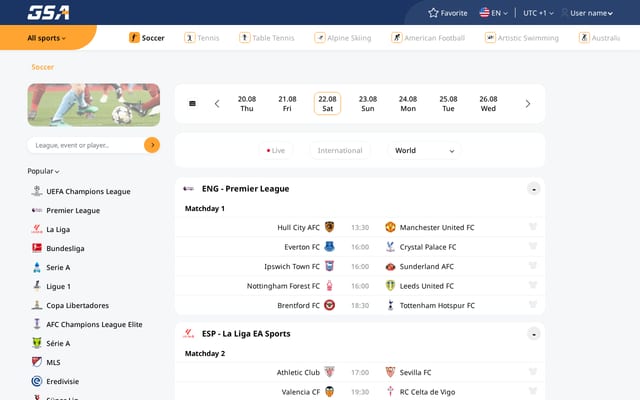 Screenshot of weltfussballarchiv.com