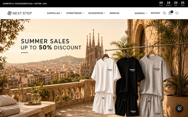Screenshot of nextstepstore.com
