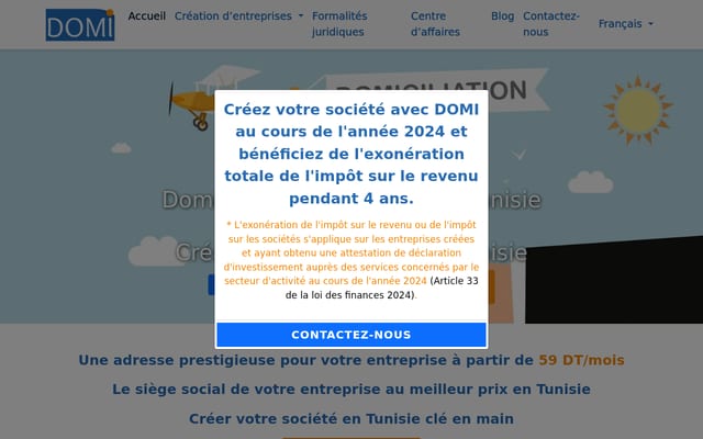 Screenshot of domi.tn
