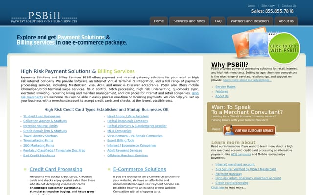 Screenshot of psbill.com
