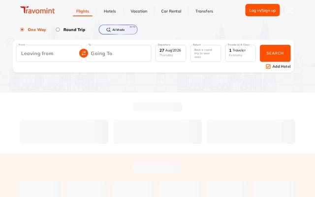 Screenshot of travomint.com