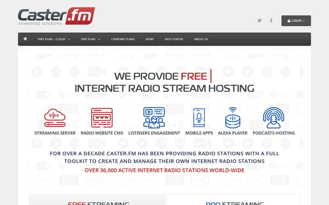 Screenshot of caster.fm