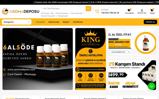 Screenshot of aromadepom.com