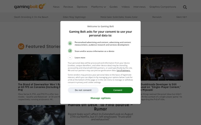 Screenshot of gamingbolt.com