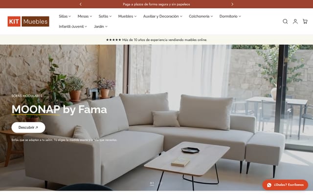 Screenshot of kitmuebles.com