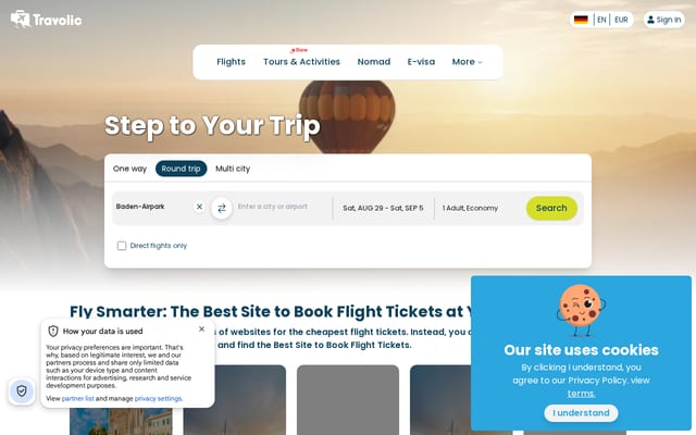 Screenshot of travolic.com