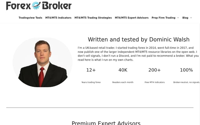 Screenshot of forexobroker.com