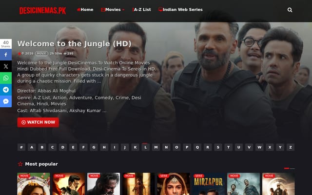 Screenshot of desi-cinemas.to