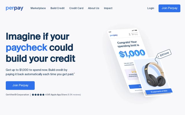 Screenshot of perpay.com