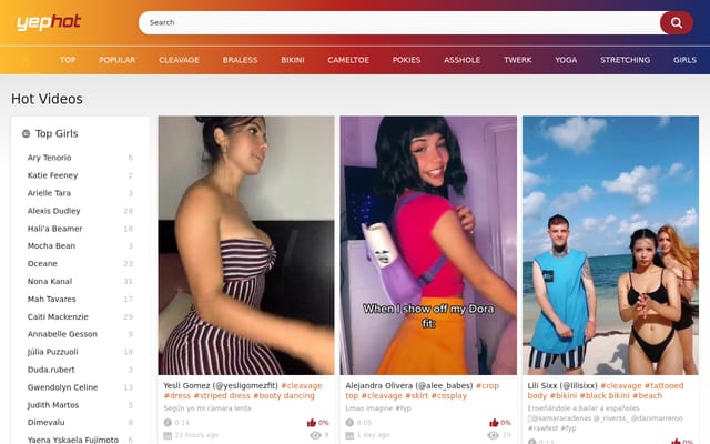 Screenshot of yephot.com