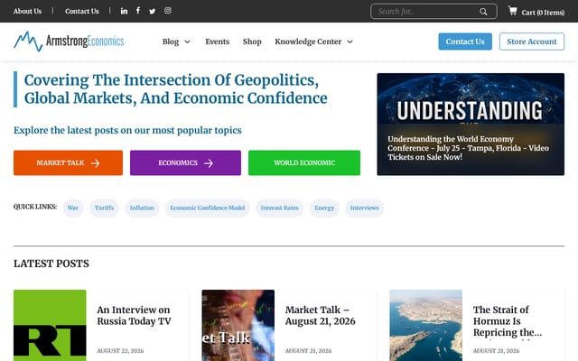 Screenshot of armstrongeconomics.com