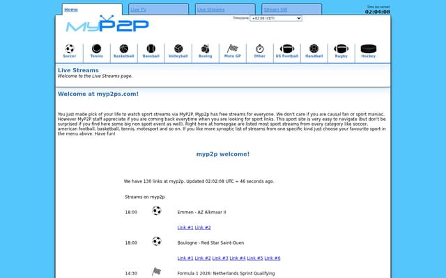 Screenshot of myp2p.at
