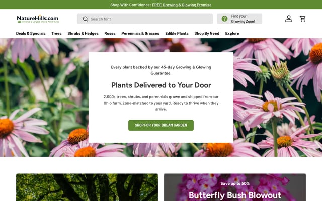 Screenshot of naturehills.com