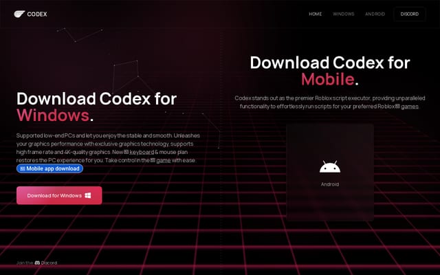 Screenshot of codex.lol