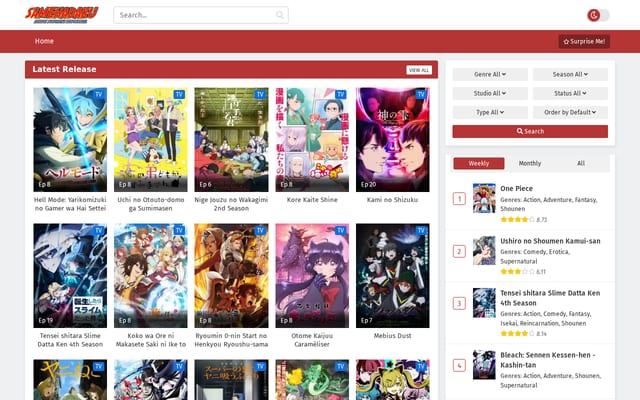 Screenshot of samehadaku.ac