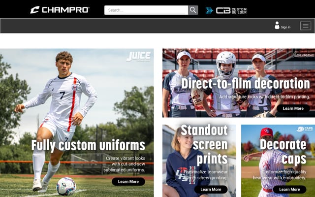 Screenshot of champrosports.com