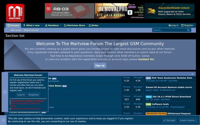 Screenshot of martview-forum.com