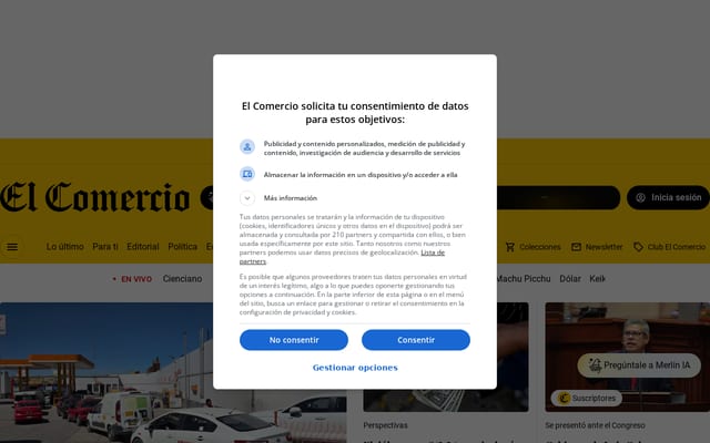 Screenshot of elcomercio.pe