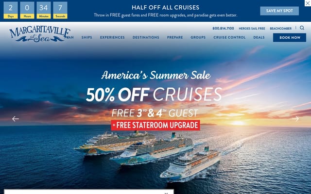 Screenshot of margaritavilleatsea.com
