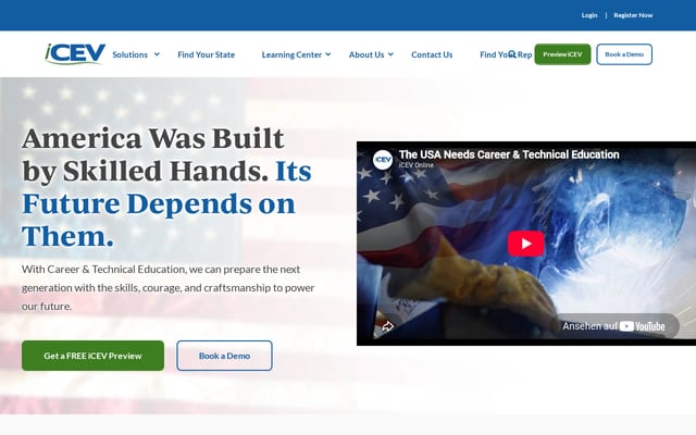 Screenshot of icevonline.com