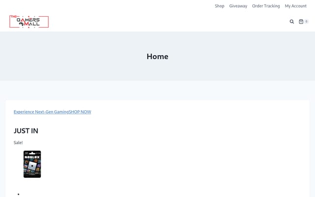 Screenshot of thegamersmall.com
