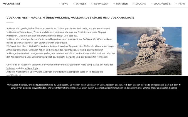 Screenshot of vulkane.net