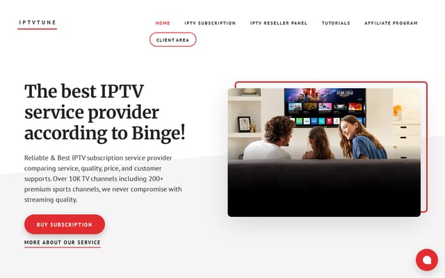 Screenshot of iptvtune.com