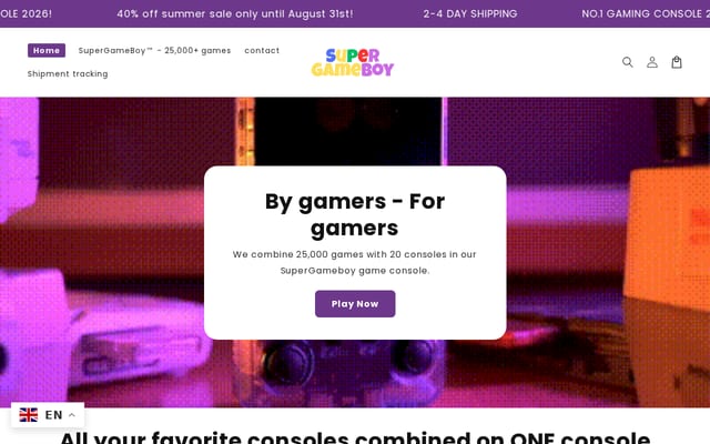 Screenshot of supergameboy.de